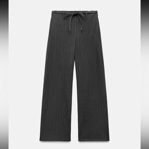 Zara Striped Flannel Drawstring Pants